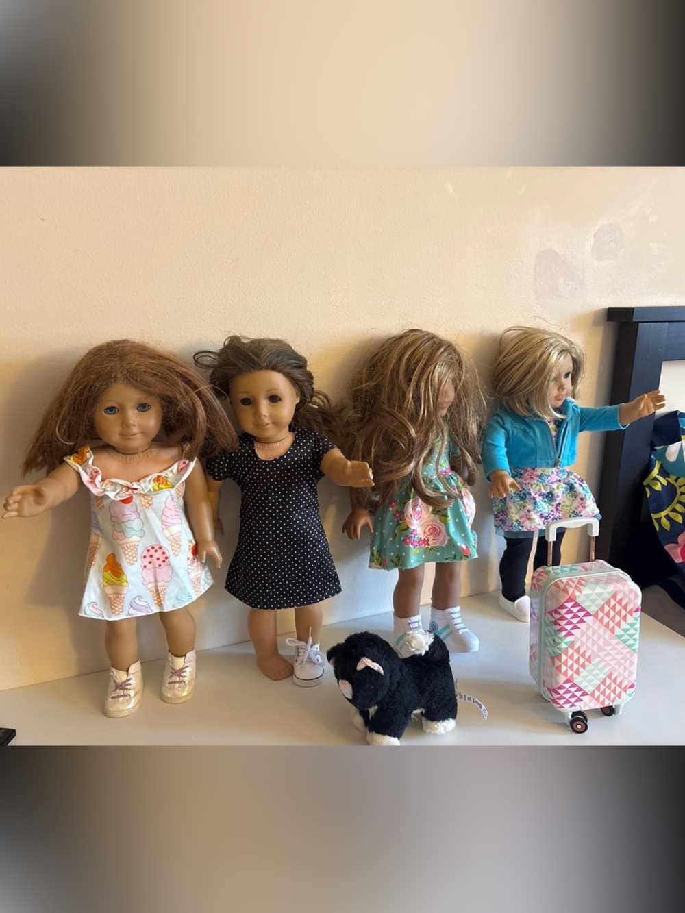 American Girl Style Blue Floral Dress & Jacket Outfit for 18-inch Dolls set of 4